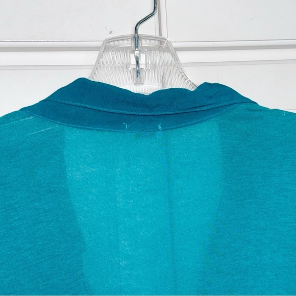 Splendid Teal Mixed Media Shirt Sz Small - Picture 8 of 10
